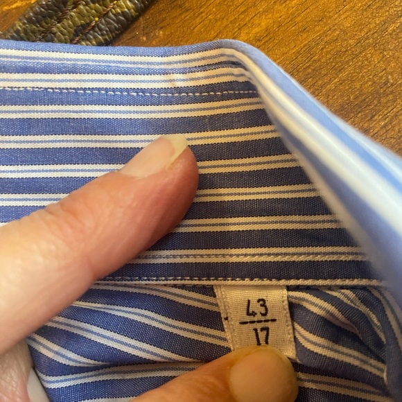 Yves Saint Laurent Blue and white striped dress shirt - Picture 11 of 11